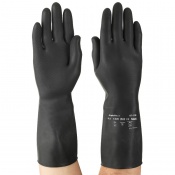 Ansell AlphaTec 87-118 Black Diamond Grip Chemical Gloves